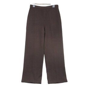 St John Collection Pants Womens 12 Brown Santana Knit Wool Blend  Trousers